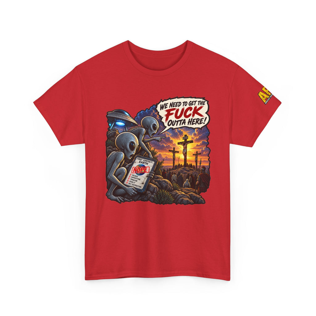"First Contact" Unisex Heavy Cotton Tee