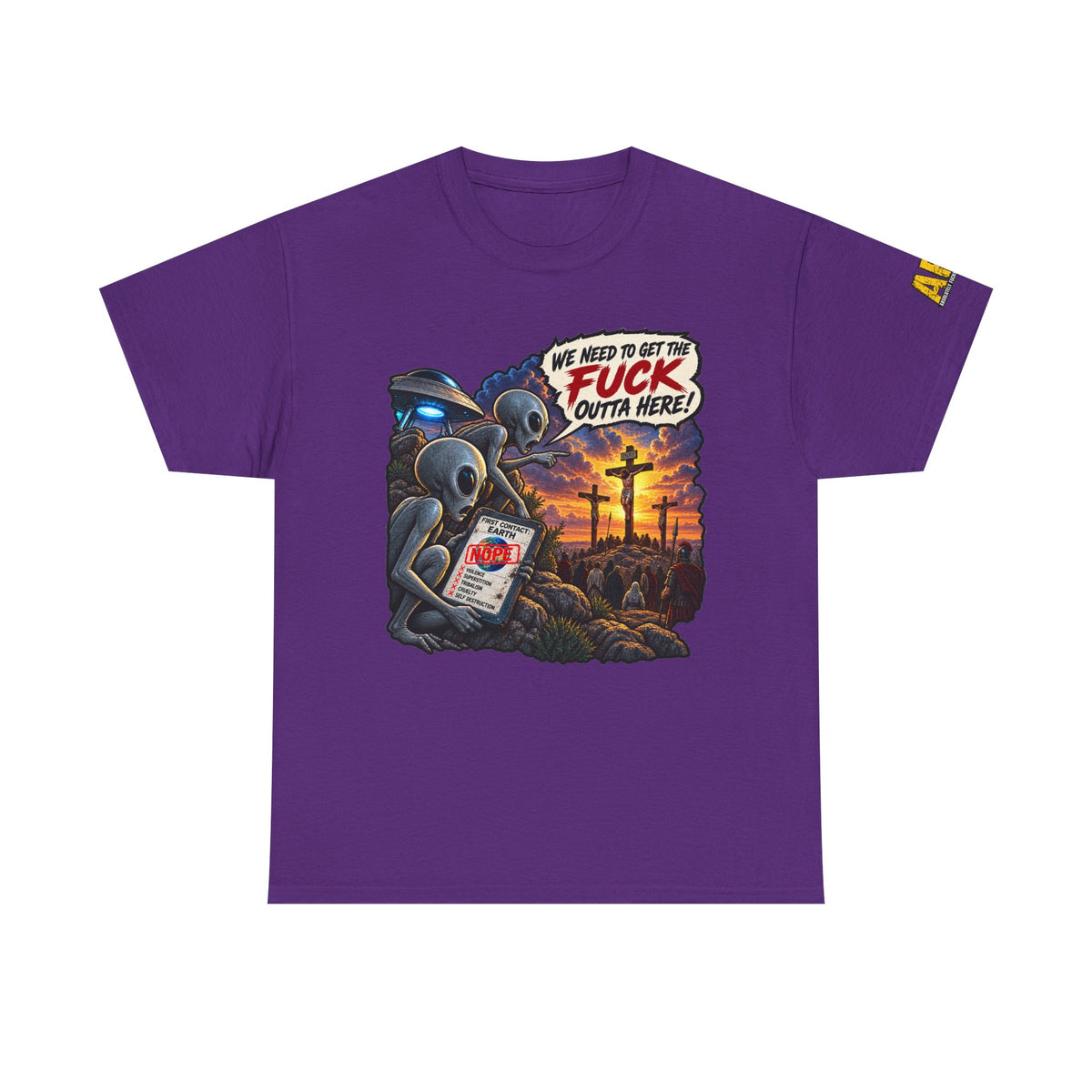 "First Contact" Unisex Heavy Cotton Tee