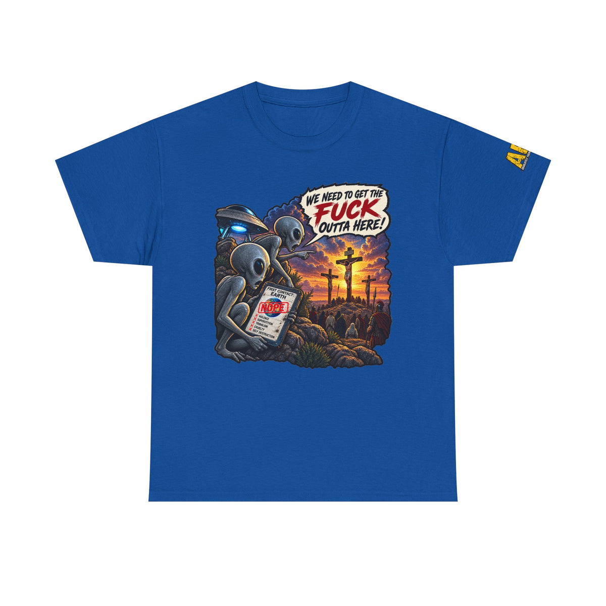 "First Contact" Unisex Heavy Cotton Tee