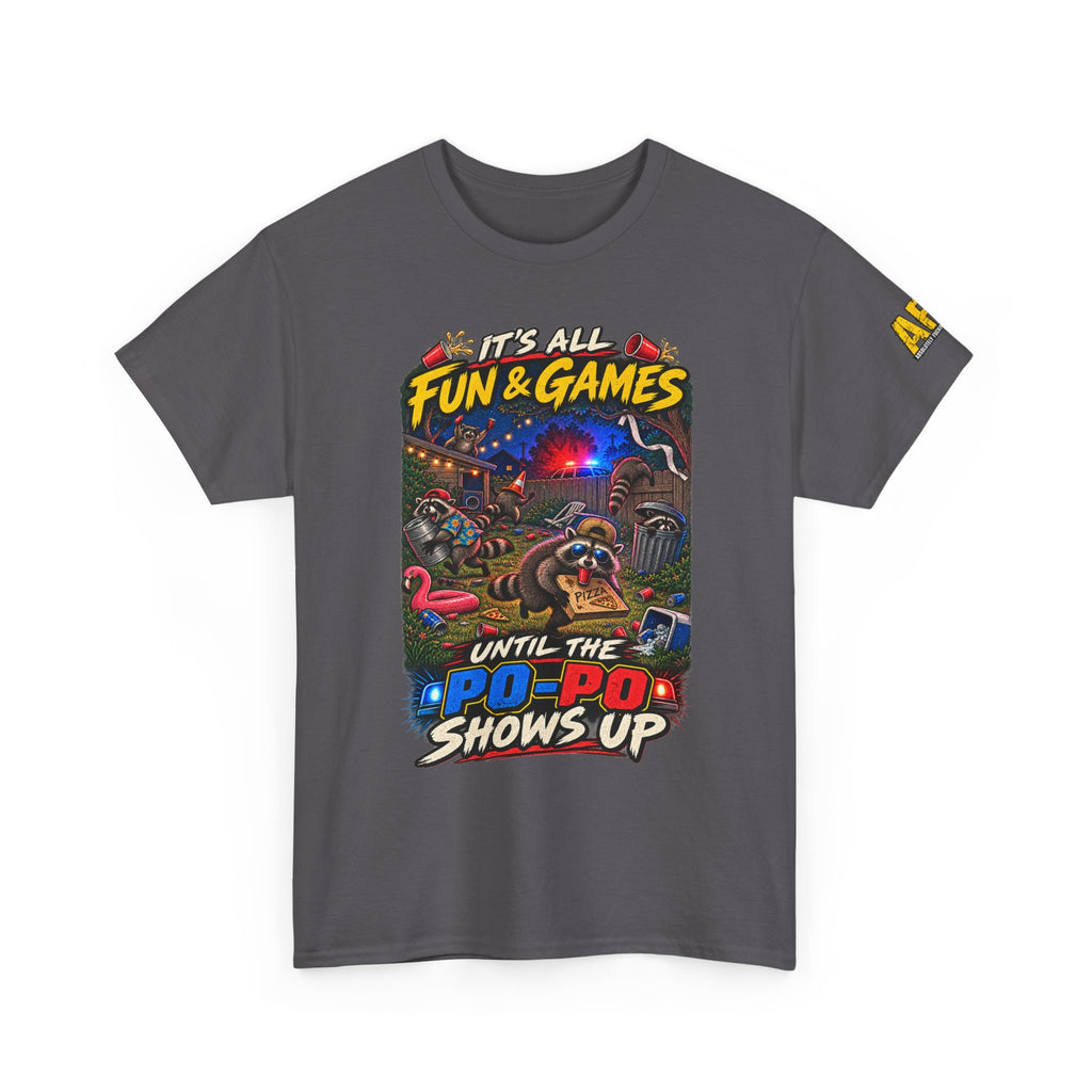 "It's all fun and games..." Unisex Heavy Cotton Tee
