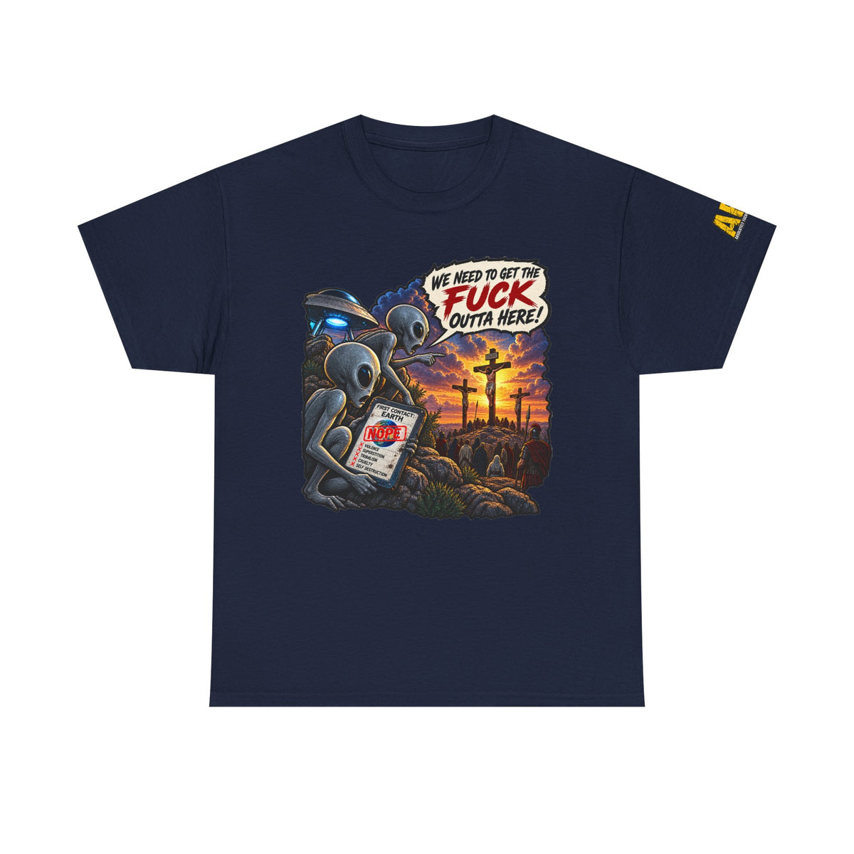 "First Contact" Unisex Heavy Cotton Tee