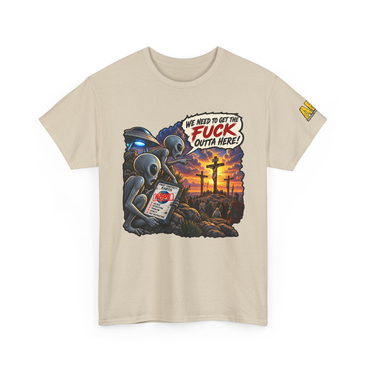 "First Contact" Unisex Heavy Cotton Tee