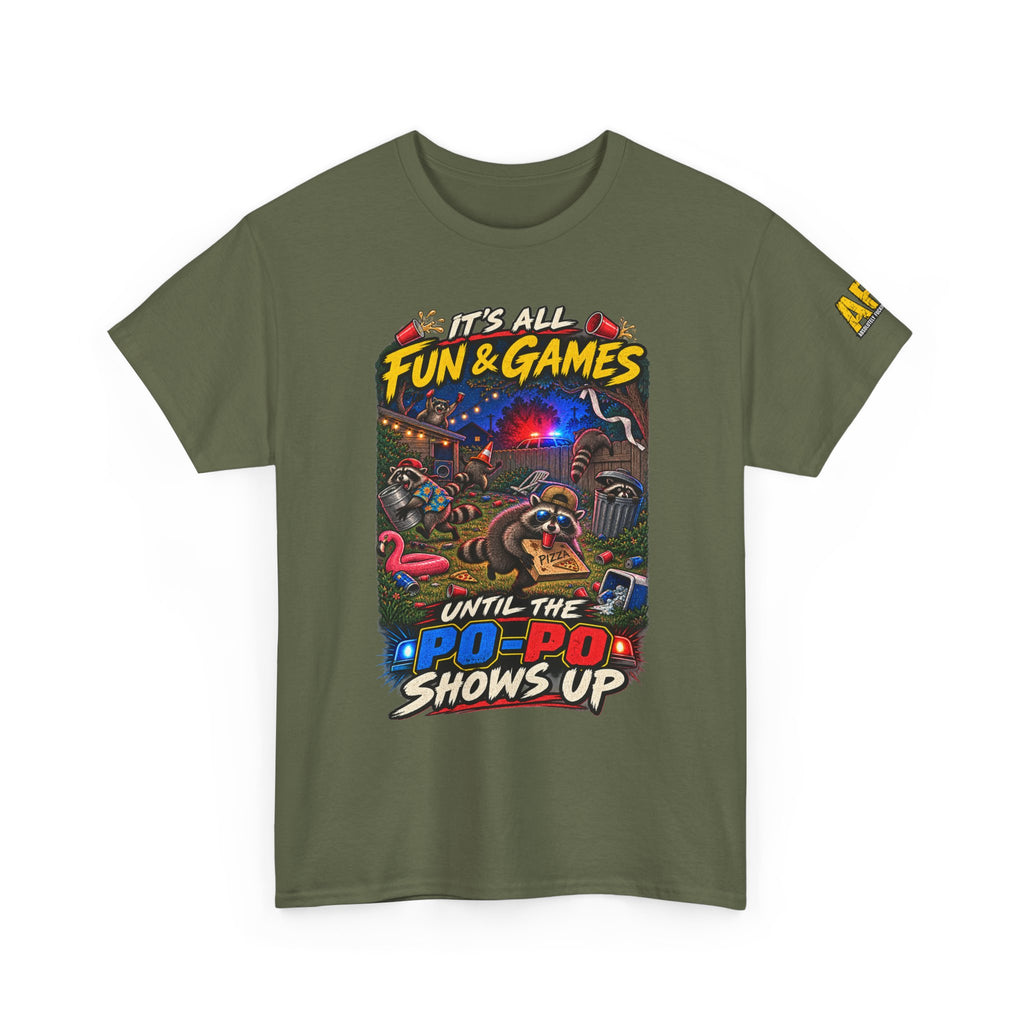 "It's all fun and games..." Unisex Heavy Cotton Tee