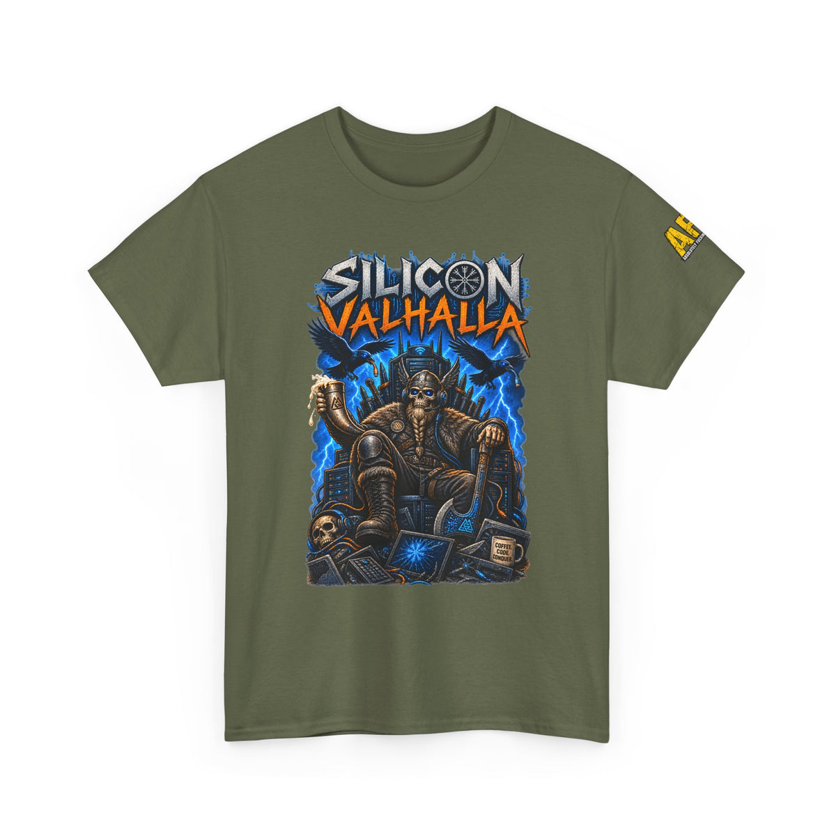 "Silicon Valhalla" Unisex Heavy Cotton Tee