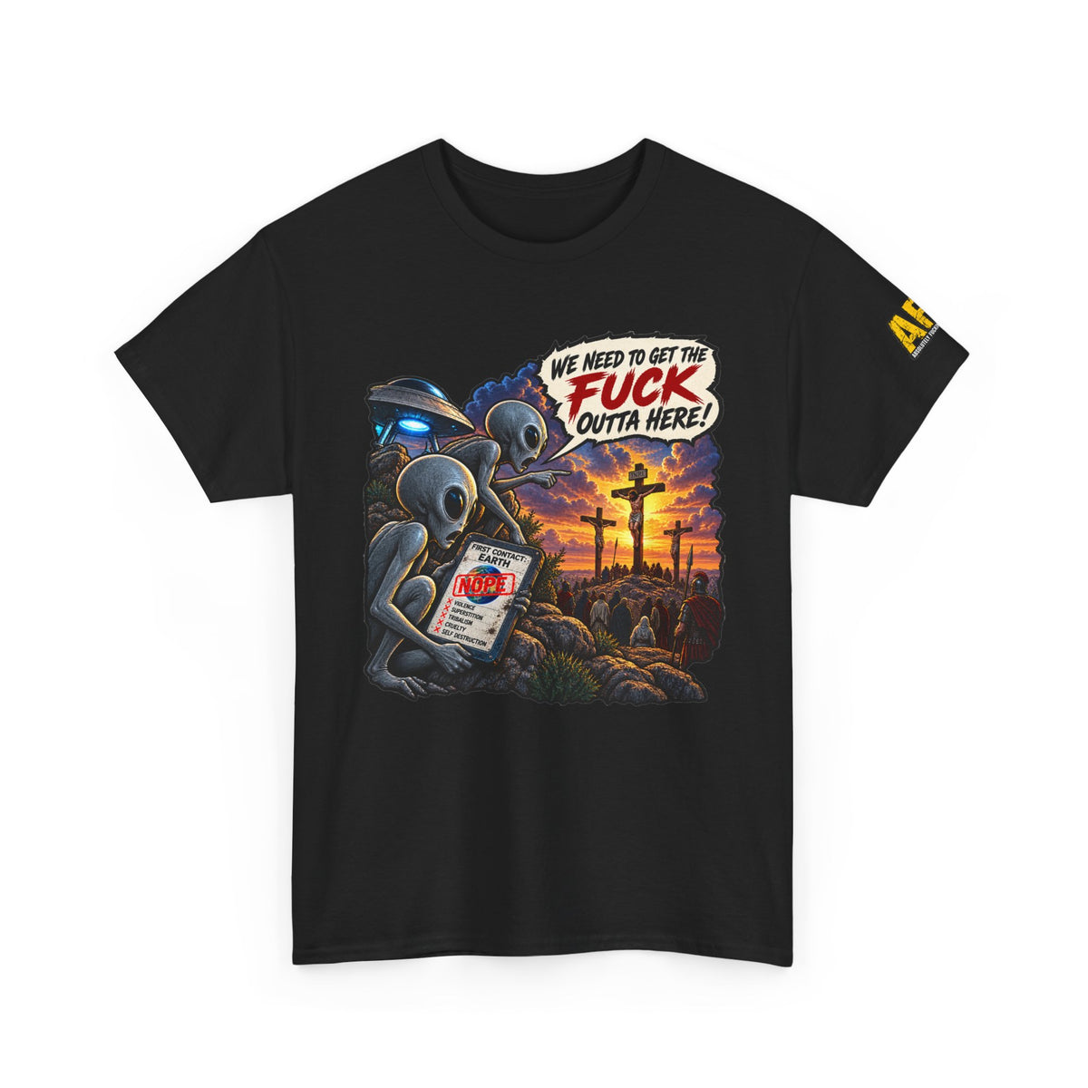 "First Contact" Unisex Heavy Cotton Tee