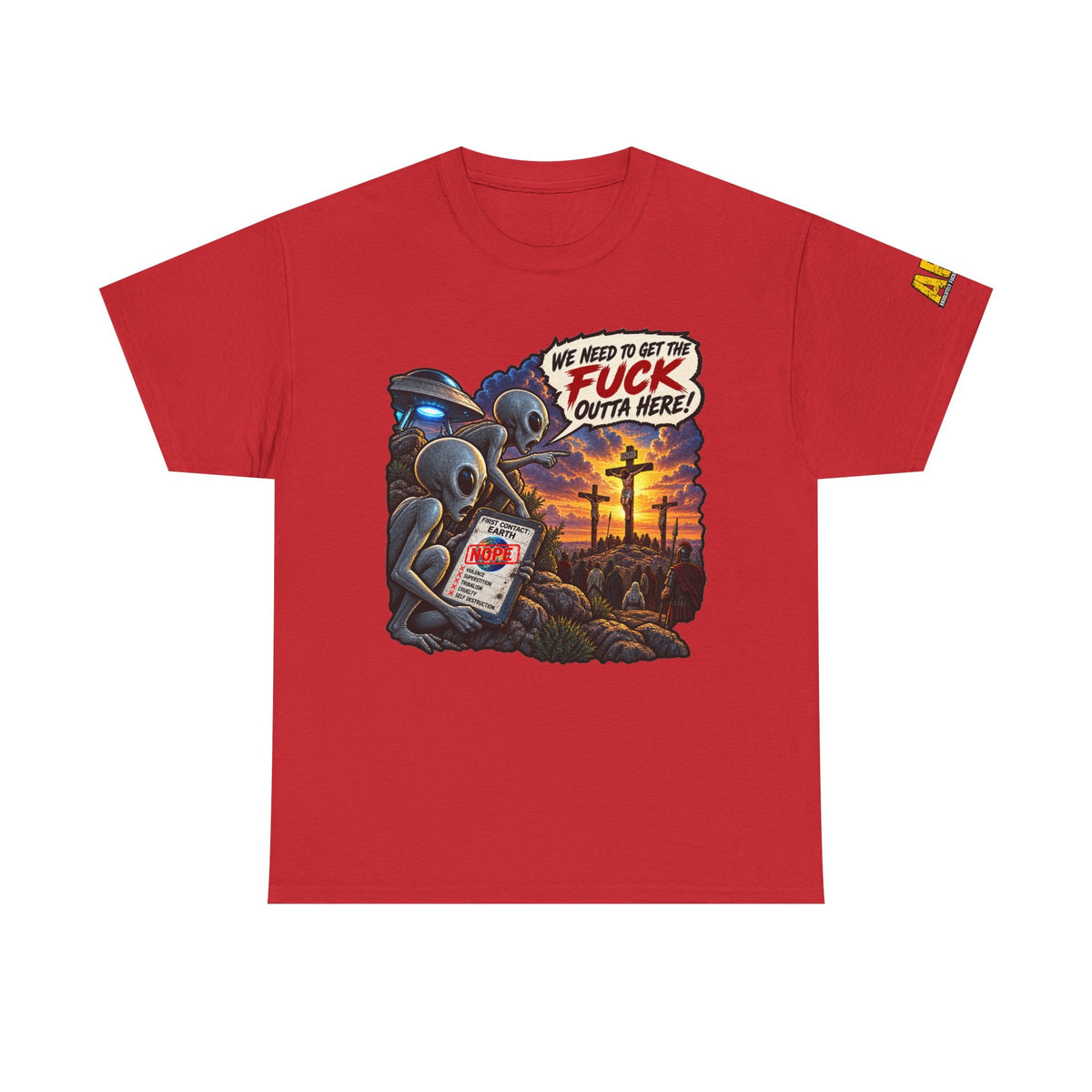 "First Contact" Unisex Heavy Cotton Tee