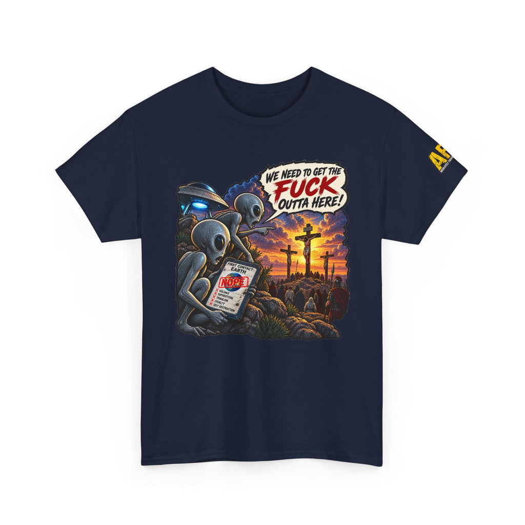 "First Contact" Unisex Heavy Cotton Tee